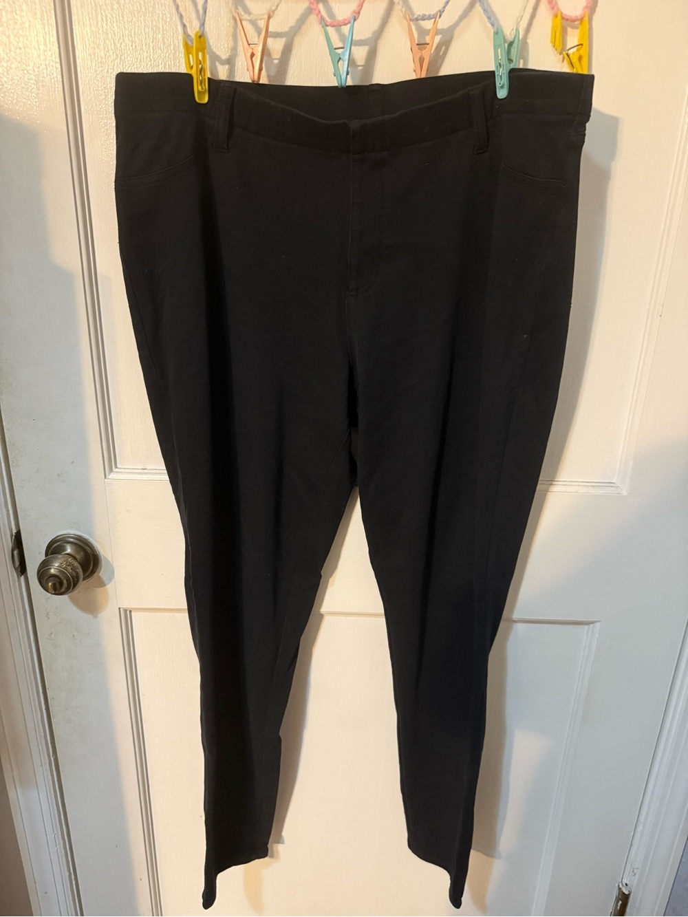 Faded Glory Black Pull-On Skinny Pants Jeggings Plus Size 20 XXL 2X